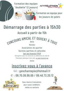 Tournoi pétanque palets